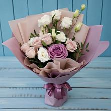 Букет цветов из:  Розы и Лизиантусы в Заветном