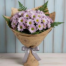 Букет цветов из:  Хризантемы #REPLACE_PRED# Заветном