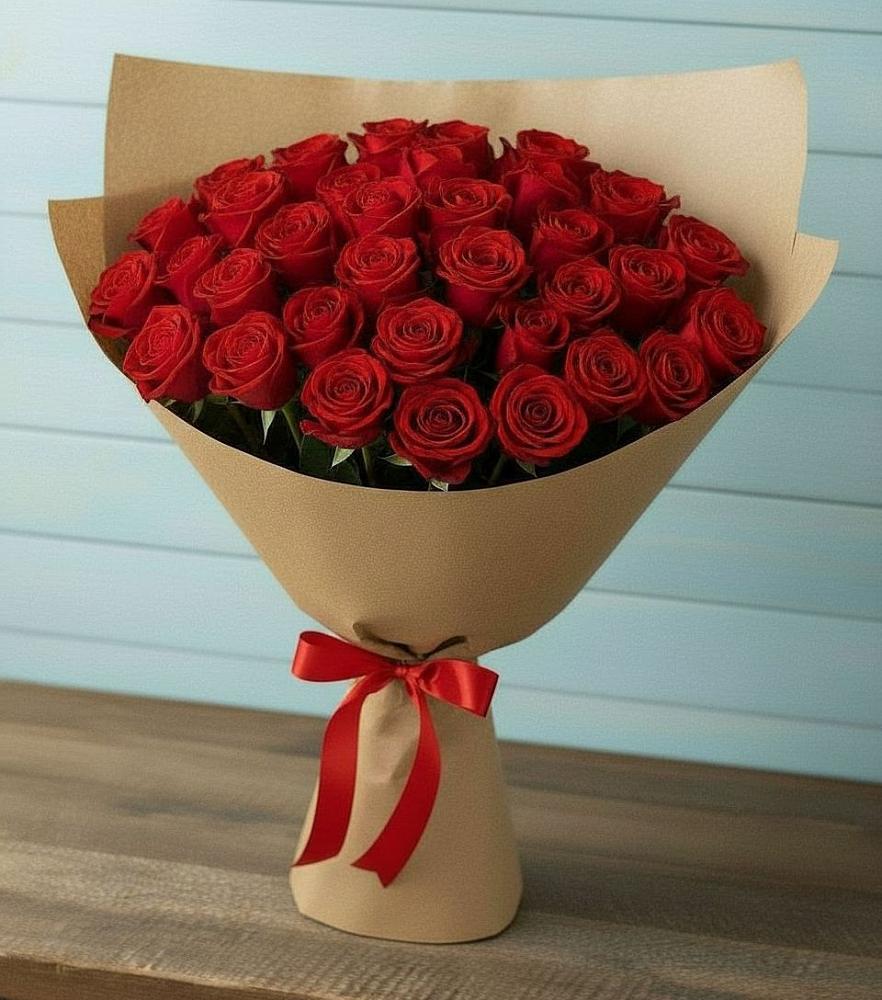 Букет Красные розы Милано в Заветном