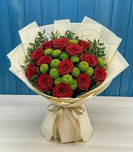 Букет цветов из:  Розы и Хризантемы #REPLACE_PRED# Заветном