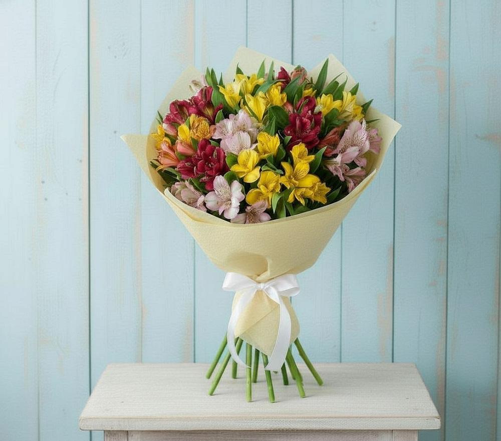 Букет цветов из: Альстромерии в Заветном
