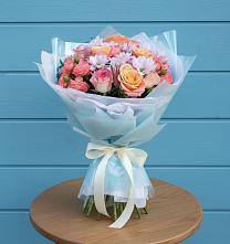 Букет цветов из:  Хризантемы и Розы в Заветном