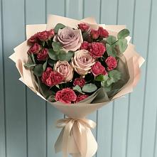 Букет цветов из:  Гвоздики и Розы в Заветном