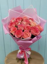 Букет 15 Розовых роз Равель в Заветном