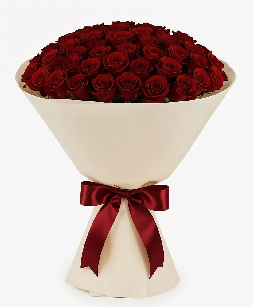 Букет 101 Бордовая роза Блэк Бакарра в Заветном